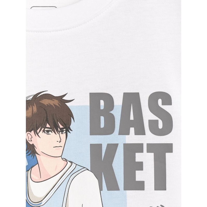 Boy's oversize T-shirt with print 4F gyerek 4FJRAW25TTSHM3062-10S