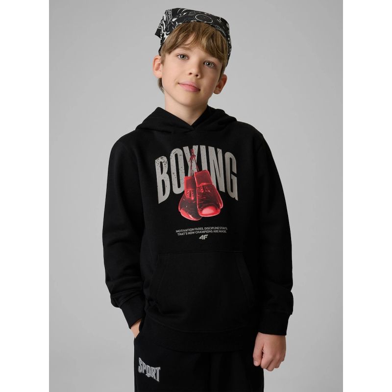 Boy's regular hooded sweatshirt 4F 4FJRSS26TSWSM2904-20S gyerek kapucnis pulóver