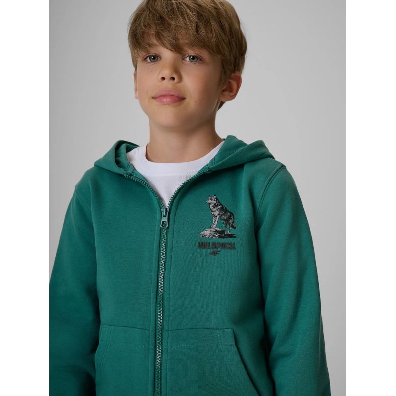 4F Boy's regular hooded sweatshirt gyerek kapucnis pulóver 4FJKAW26TSWSM3153-46S