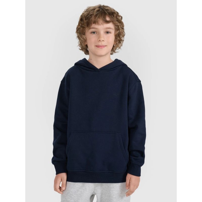 Boy's sweatshirt with hood, open, 4F gyerek kapucnis pulóver 4FJRMM00TSWSM2482-31S