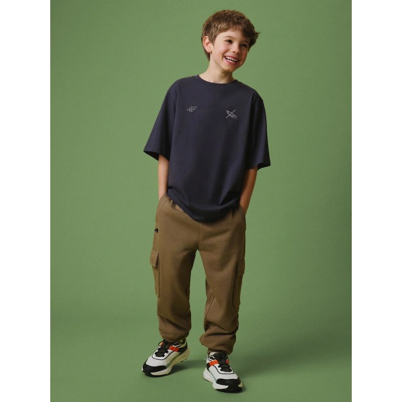 Boys' cargo sweatpants 4F gyerek