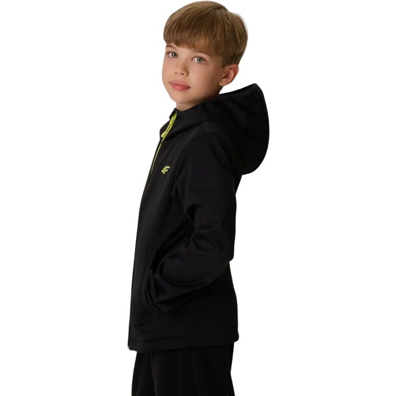 4F Boys' M598 Softshell Deep 20S gyerek dzseki, fekete