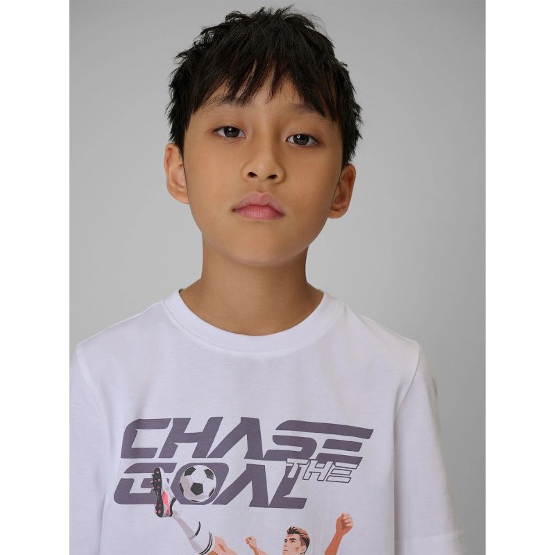 4F Boys' Regular-Fit Graphic T-Shirt gyerek póló