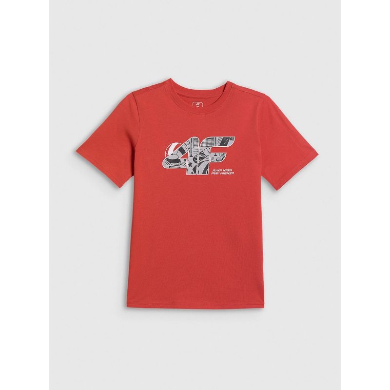 4F Boys' Regular-Fit Printed T-Shirt gyerek póló 4FJRAW26TTSHM4349-062S