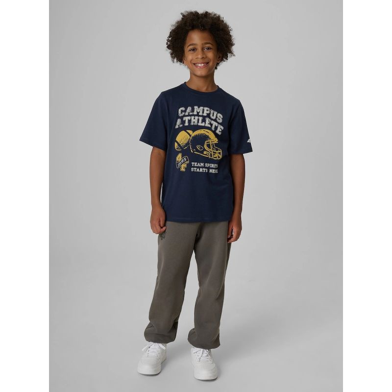4F Boys' Regular Fit Printed T-Shirt gyerek póló