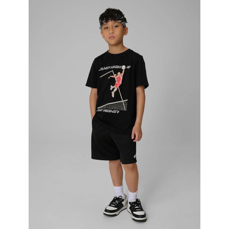 4F Boys' regular-fit printed T-shirt gyerek póló