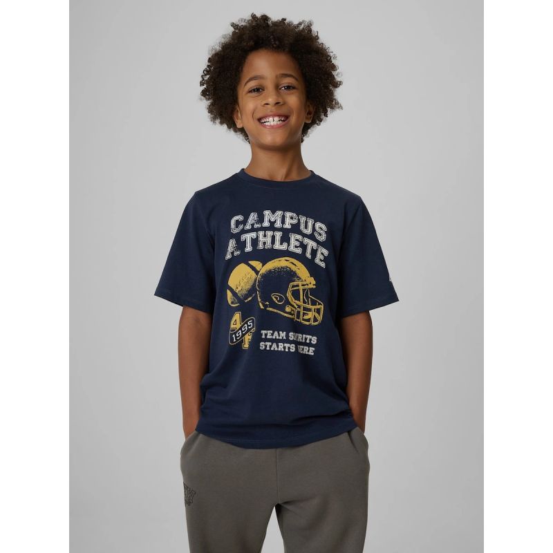 4F Boys' Regular Fit Printed T-Shirt gyerek póló