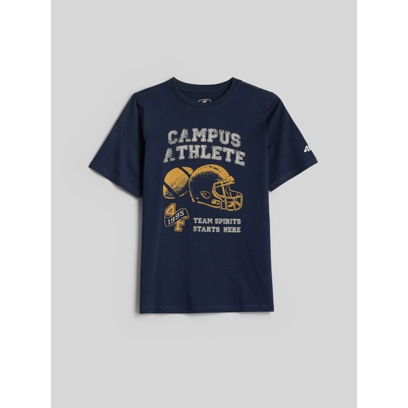 4F Boys' Regular Fit Printed T-Shirt gyerek póló