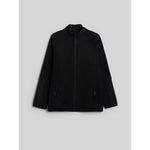 4F fleece with a stand-up collar and a softshell panel férfi polár pulóver