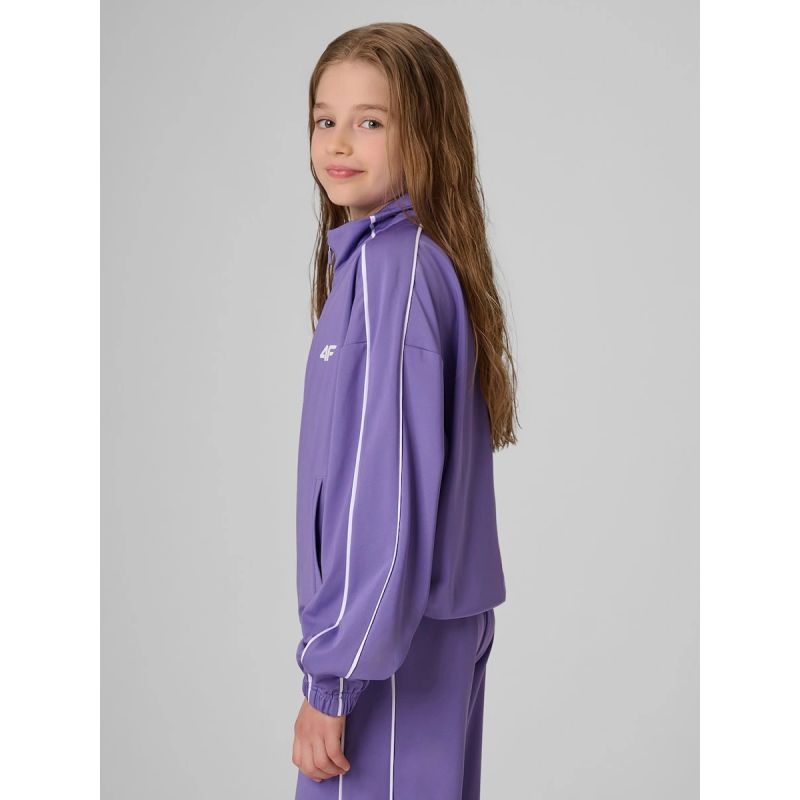 4F Girls' loose sports sweatshirt without hood 158/164 gyerek kapucnis pulóver 4FJRSS26TSWSF3057-51S