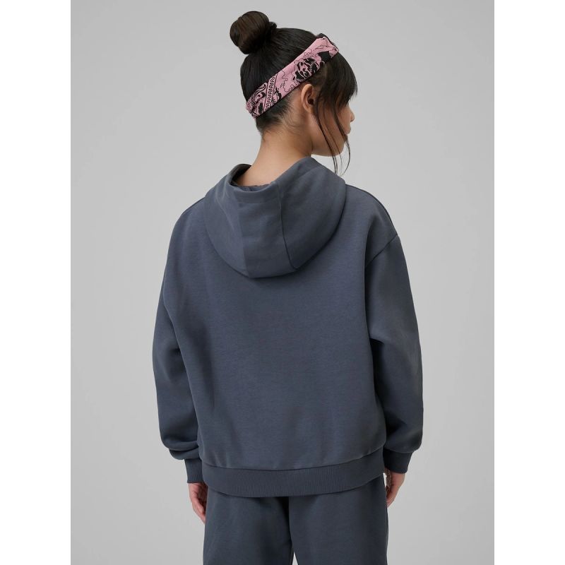 4F Girls' loose sweatshirt with hood 158/164 gyerek kapucnis pulóver 4FJRSS26TSWSF2627-22S