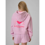 Girls' loose sweatshirt with hood 4F gyerek