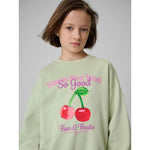 Girls' loose sweatshirt without hood 4F 4FJRSS26TSWSF2903-47S 158/164 gyerek kapucnis pulóver