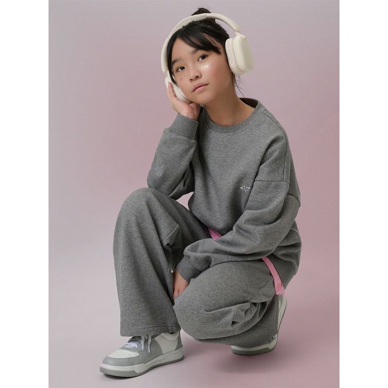 4F Girls' loose sweatshirt without hood gyerek pulóver