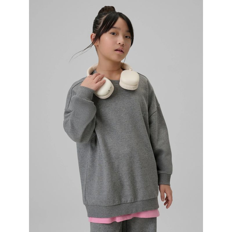 4F Girls' loose sweatshirt without hood gyerek pulóver