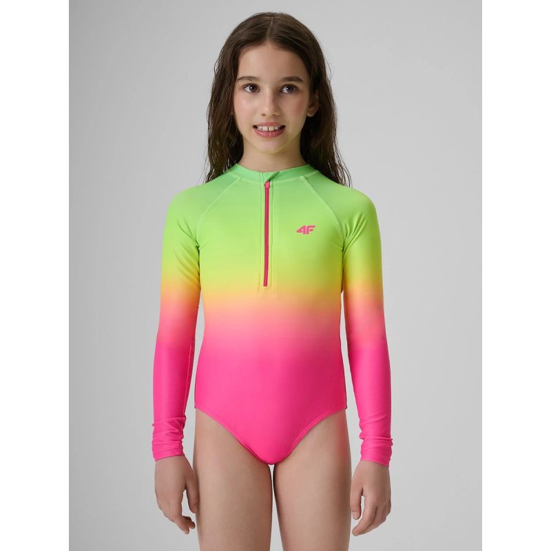 4F Girls' one-piece swimsuit with UPF50+ filter 158/164 4FJRSS26USWSF144-91A