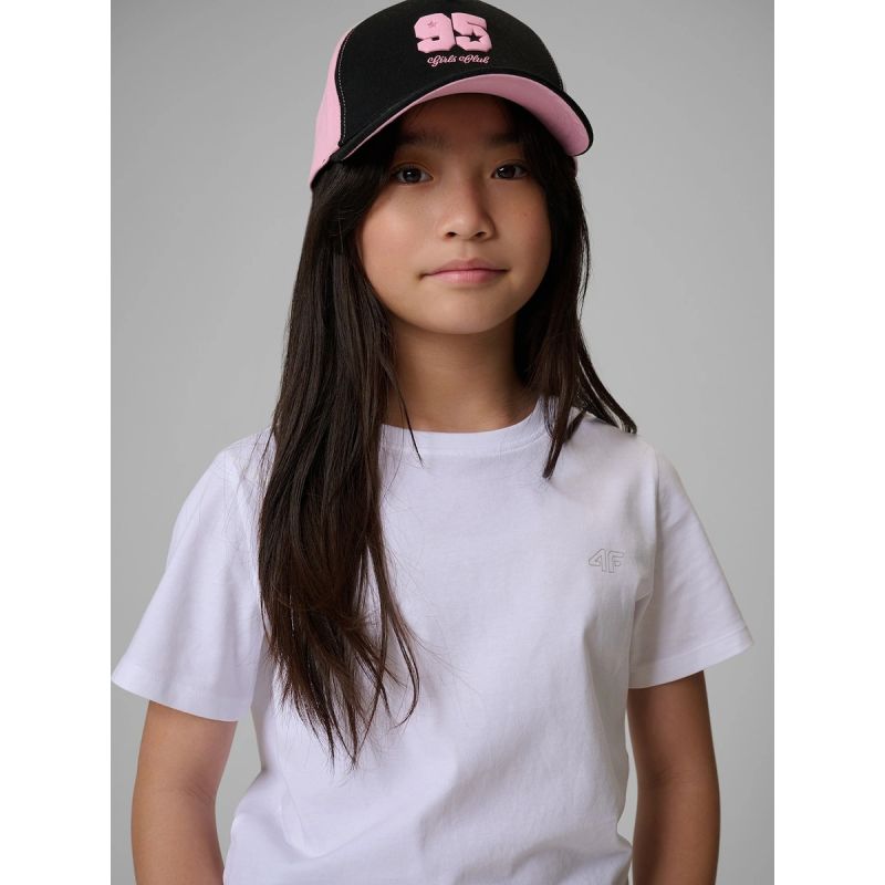4F Girls’ Plain Regular-Fit T-Shirt gyerek póló