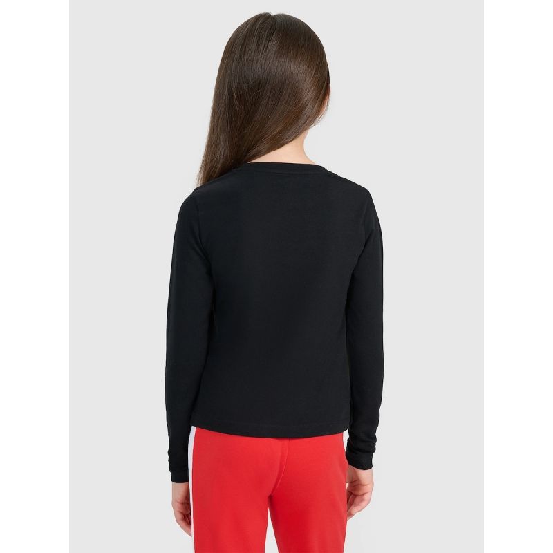 4F Girls’ Plain Slim-Fit Long-Sleeve gyerek póló
