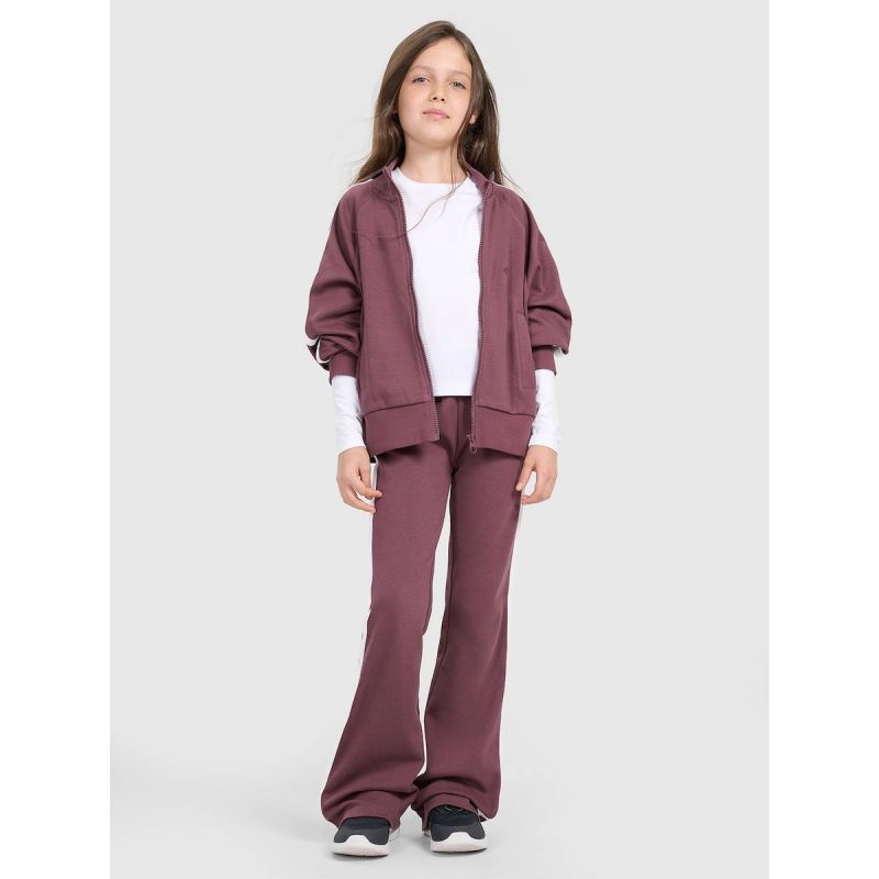 4F Girls' plain slim-fit long-sleeve top gyerek póló