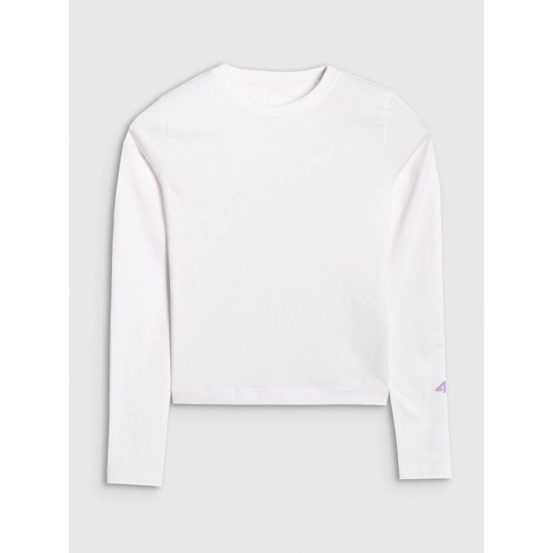 4F Girls' plain slim-fit long-sleeve top gyerek póló