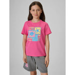 4F Girls' regular printed T-shirt gyerek 4FJRSS26TTSHF4418-54S