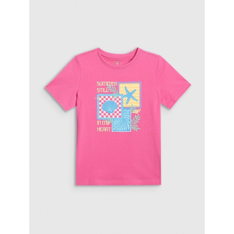 4F Girls' regular printed T-shirt gyerek 4FJRSS26TTSHF4418-54S