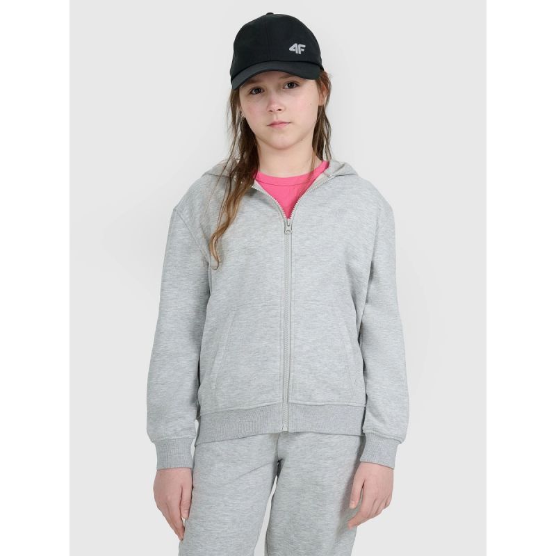 Girls' sweatshirt with a hood, 4F Női kapucnis pulóver 4FJWMM00TSWSF1861-25M