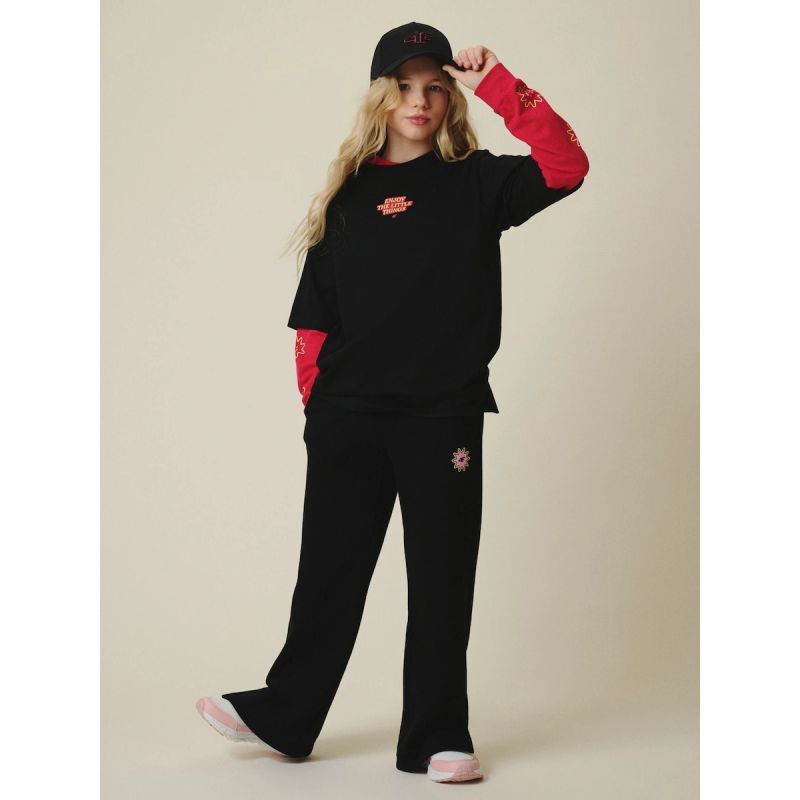 Girls' wide-leg sweatpants 4F gyerek