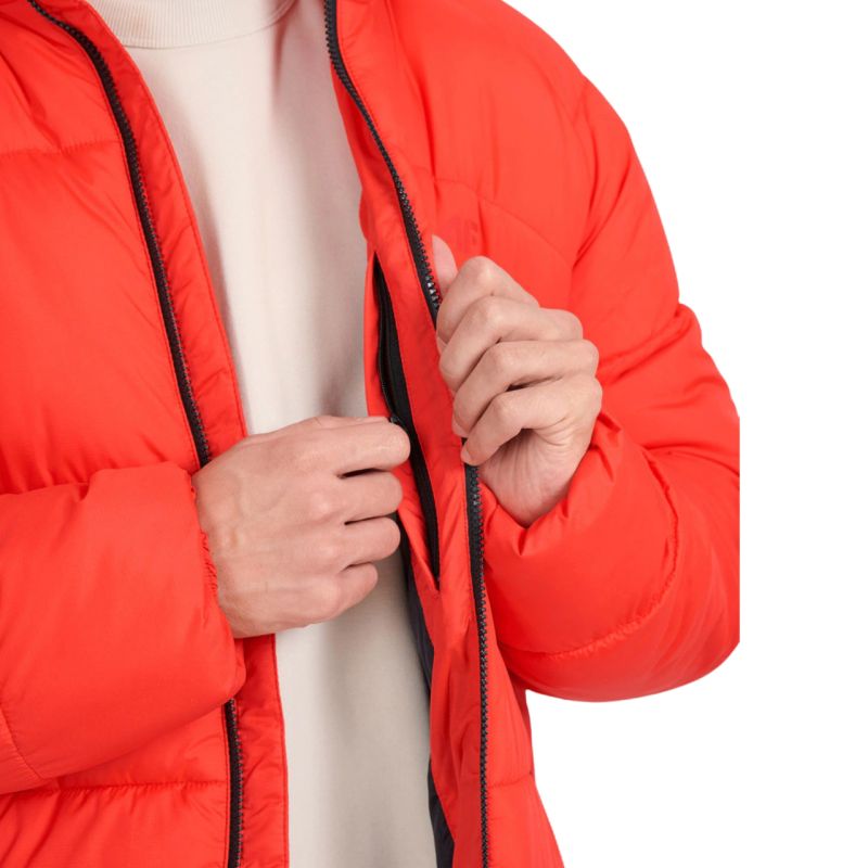 4f Men's down jacket red férfi 4FRAW25TDJAM070762S
