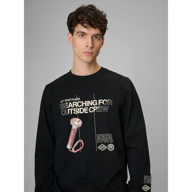 4f Men's longsleeve regular with print férfi