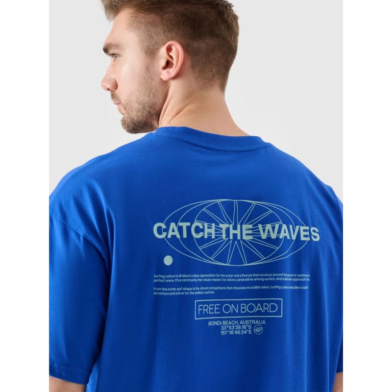 Men's oversize printed T-shirt 4F férfi póló 4FRSS24TTSHM2535-36S