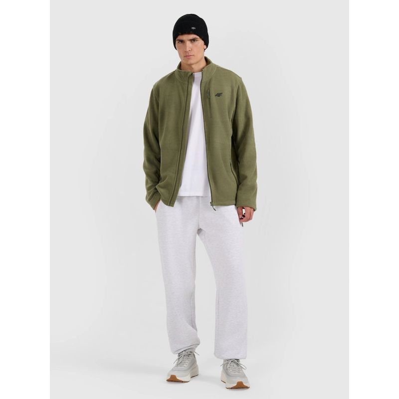 4F Men’s Regular-Fit Fleece Pullover with Stand-Up Collar 2xl polár pulóver 4FRMM00TFLEM435-43S
