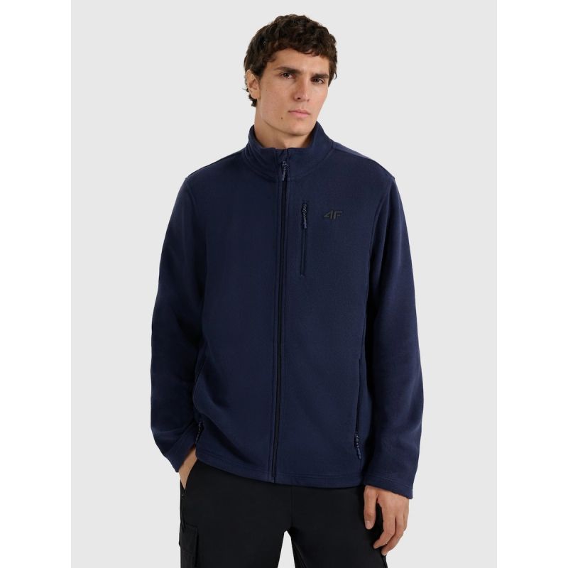 4F Men’s Regular-Fit Fleece with Stand Collar 2xl polár pulóver 4FRMM00TFLEM435-31S