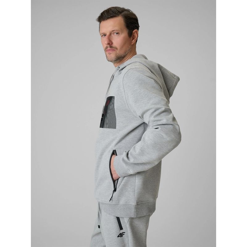 4F Men's regular hooded sweatshirt férfi pulóver 4FRSS26TSWSM2975-27M