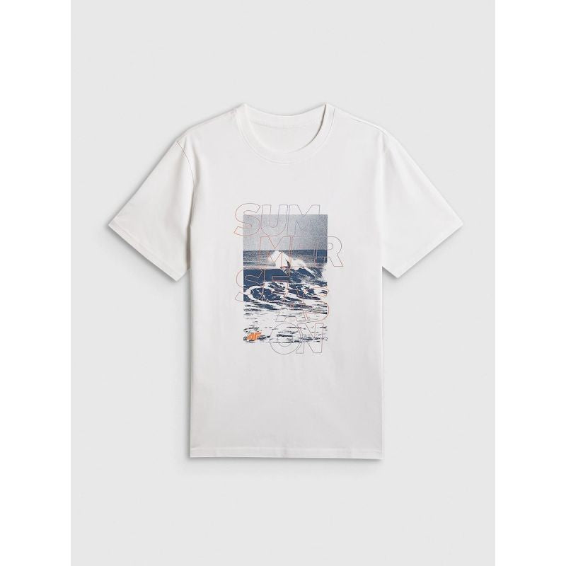4F Men's regular printed T-shirt 3xl férfi póló 4FWSS26TTSHM2783-10S