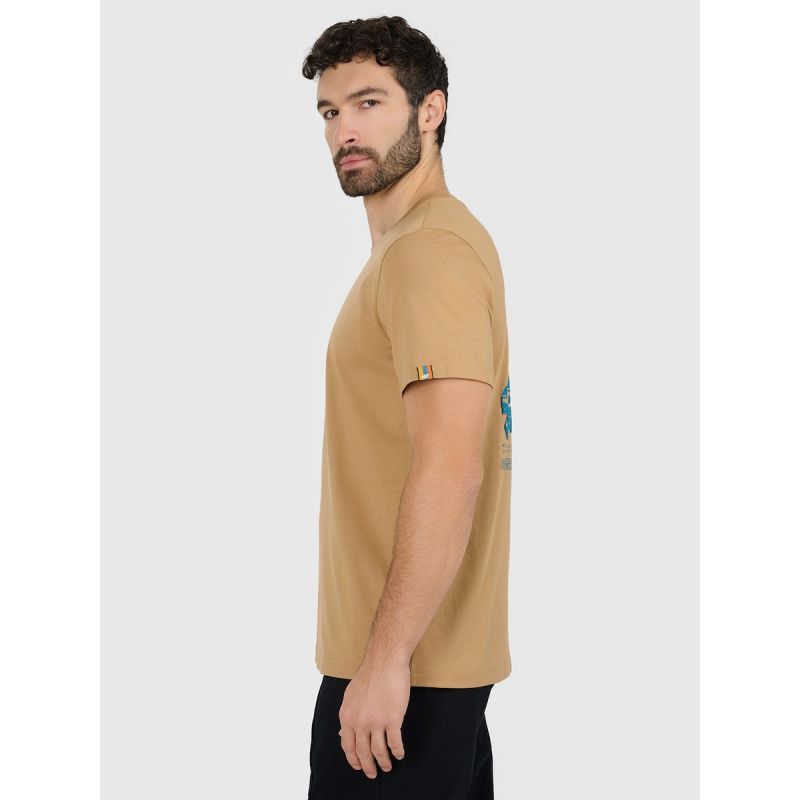 Men's regular printed T-shirt 4F 4FRAW25TTSHM3377-83S férfi póló