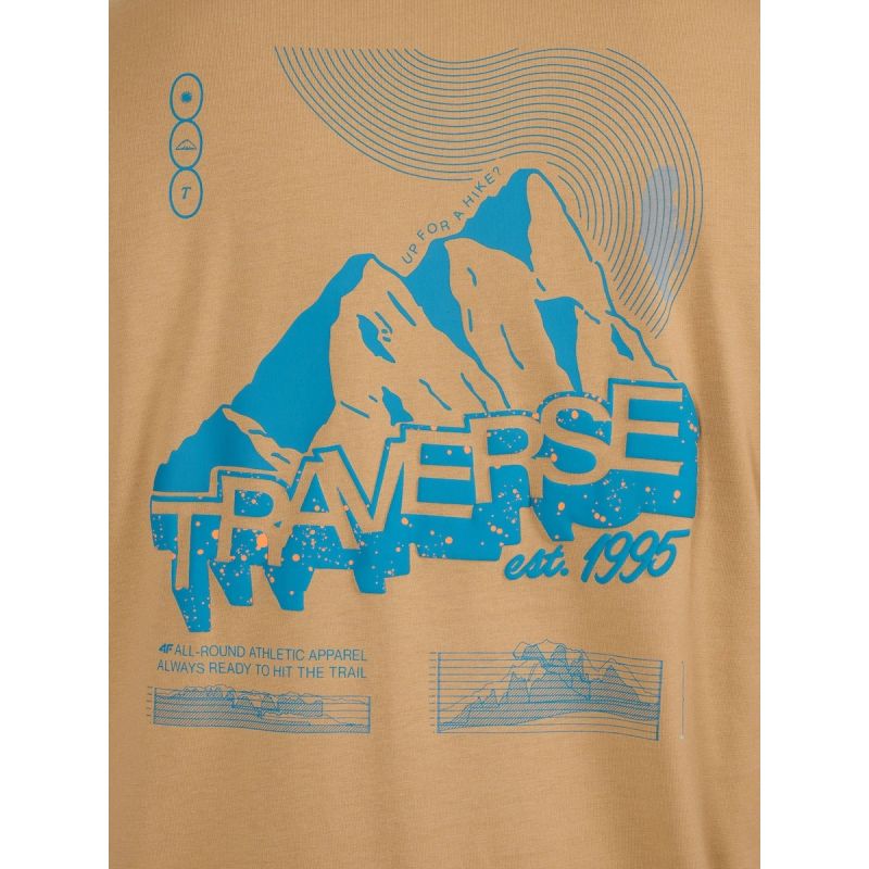 Men's regular printed T-shirt 4F 4FRAW25TTSHM3377-83S férfi póló