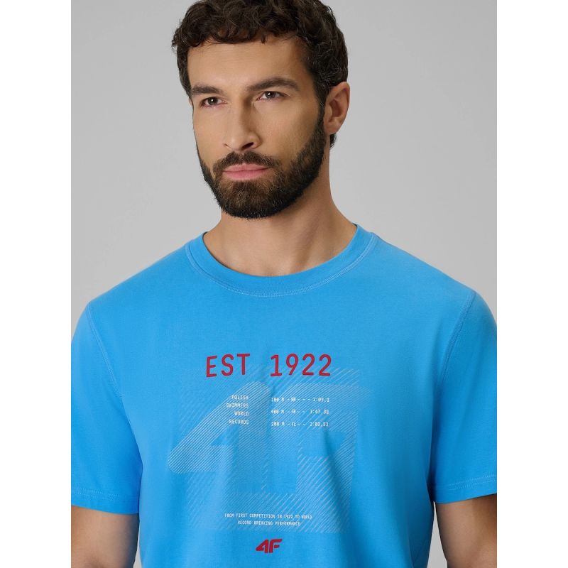 4F Men's regular printed T-shirt férfi póló 4FRSS26TTSHM4039-33S