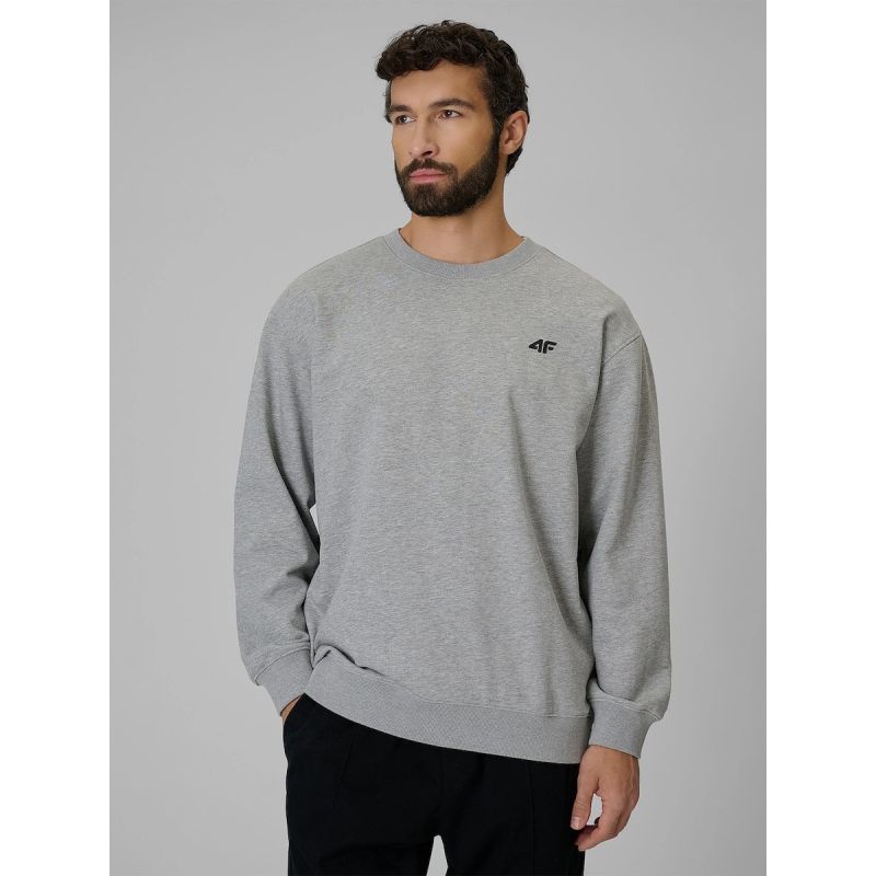4F Men's regular sweatshirt without hood férfi kapucnis pulóver 4FRMM00TSWSM3059-27M