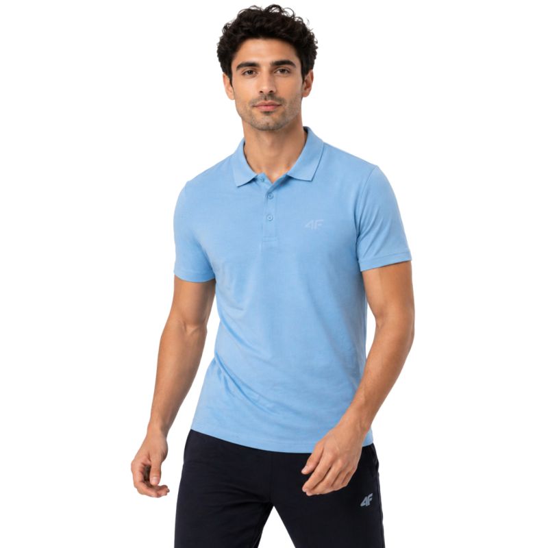 4F Men's T-shirt M0948 light 34S kék férfi póló
