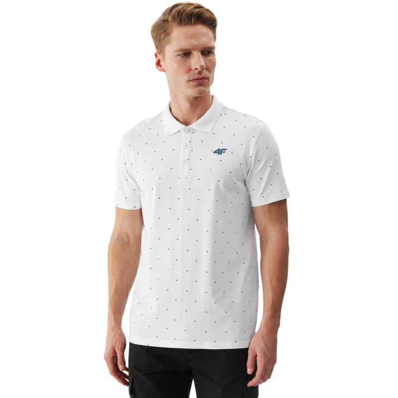4F Men's T-shirt M0949 10S fehér férfi póló