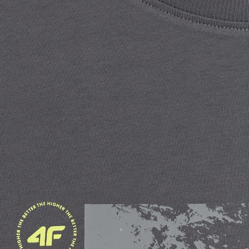 4F Men's T-shirt M2823 anthracite 22S férfi póló 4FWSS26TTSHM282322S