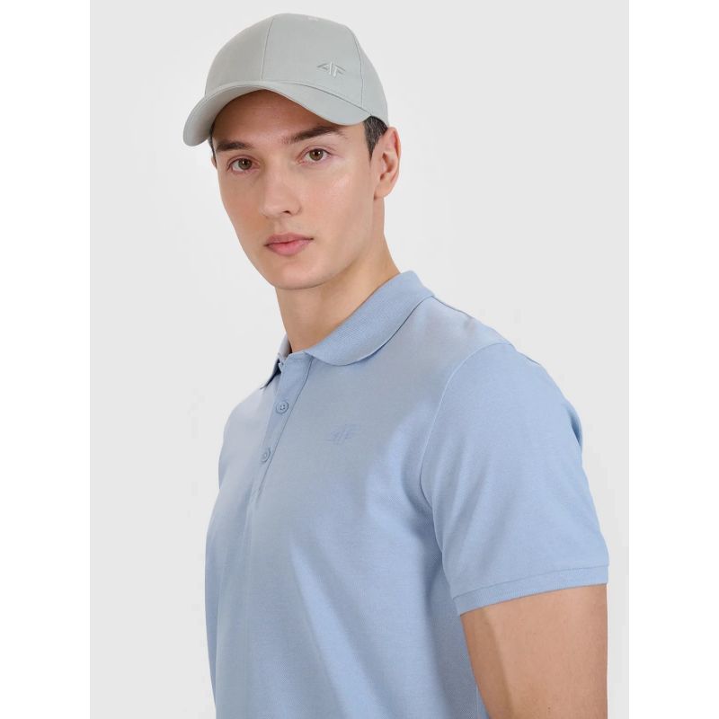 póló shirt 4F M férfi galléros póló 4FWSS25TPTSM407-34S