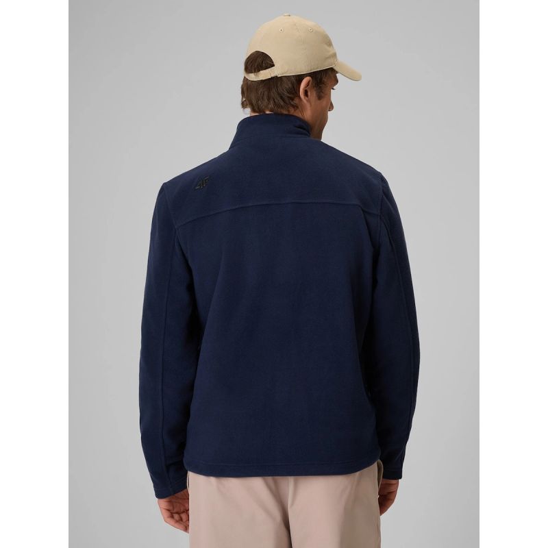 4F Regular fleece with stand-up collar férfi polár pulóver
