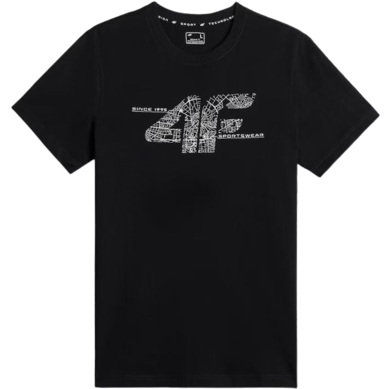 4F T-shirt M3573 Deep 20S férfi póló, fekete