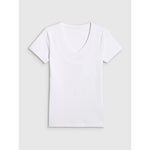 Women's basic V-neck T-shirt 4F 2xl női póló 4FWMM00TTSHF3307-10S