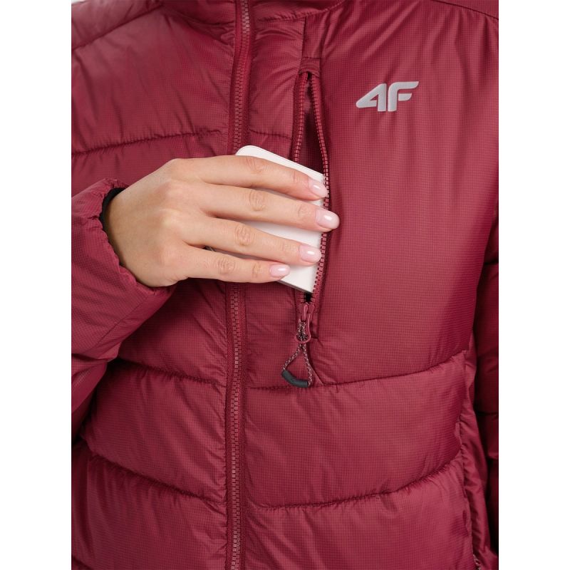 Women's down trekking with Primaloft Silver filling 4F szürke női kabát 4FRAW25TDJAF0792-60S