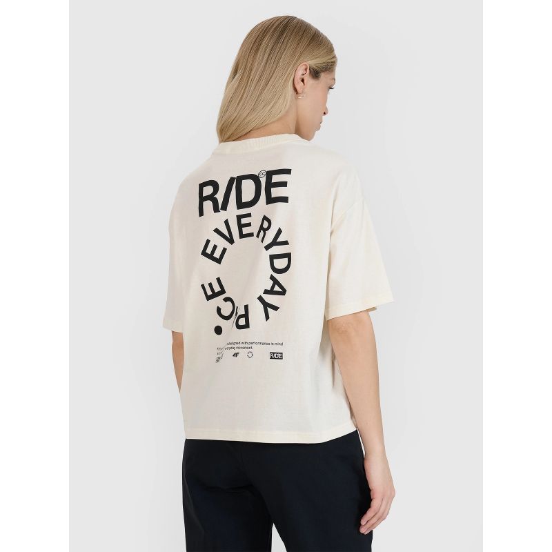4f Women's oversize printed T-shirt női Póló 4FWSS25TTSHF1993-11S