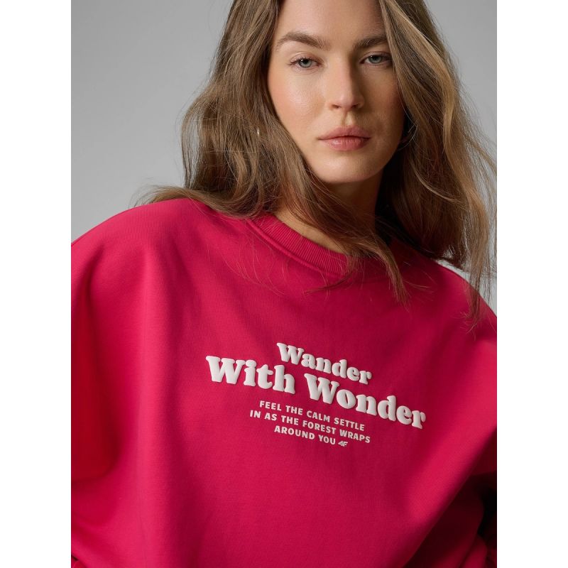 4F Women's oversize sweatshirt without hood női pulóver