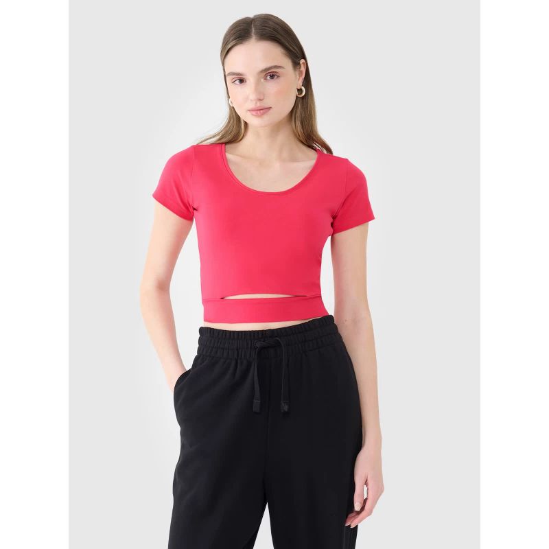 4F Women's plain t-shirt női crop top